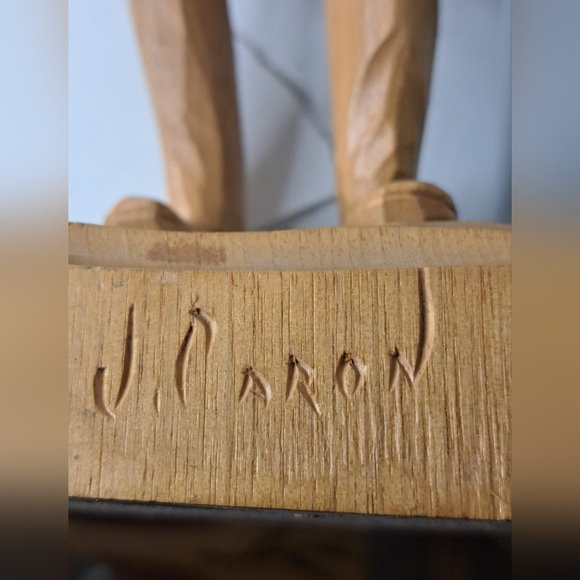 Caron Folk Art Quebec Wood Carving Basswood Vintage 1960s-70s - Picture 11 of 12